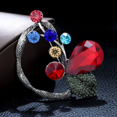 CINDY XIANG Rhinestone ziedu sakta Vintage modes kristāla pin Kāzu rotaslietas ziemas dizains aksesuāri sakausējuma materiāls