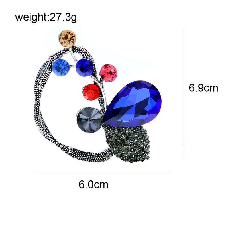 CINDY XIANG Rhinestone ziedu sakta Vintage modes kristāla pin Kāzu rotaslietas ziemas dizains aksesuāri sakausējuma materiāls