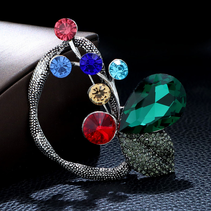 CINDY XIANG Rhinestone ziedu sakta Vintage modes kristāla pin Kāzu rotaslietas ziemas dizains aksesuāri sakausējuma materiāls