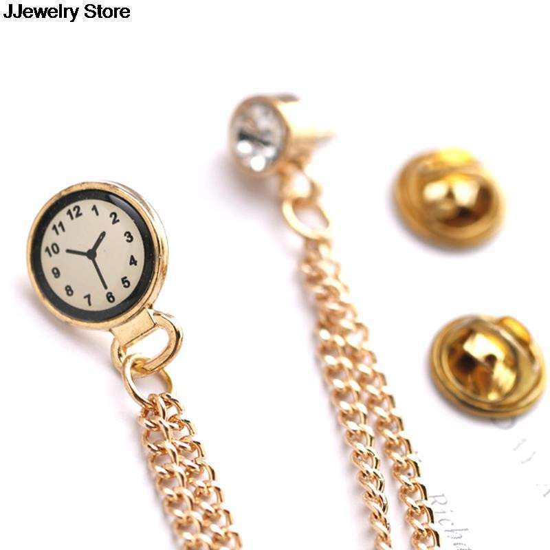 Korejski britanski stil, kristalni sat, broš, odijelo, lanac s resicama, značka, rever, retro ženski koržaž, muški dodaci
