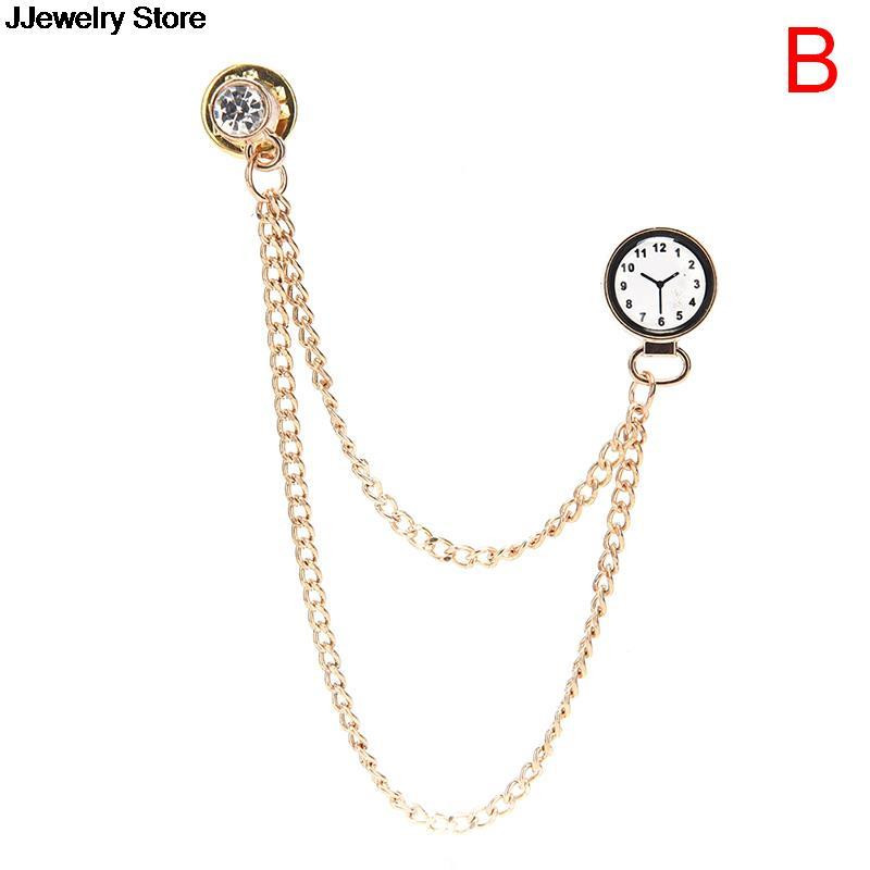 Korejski britanski stil, kristalni sat, broš, odijelo, lanac s resicama, značka, rever, retro ženski koržaž, muški dodaci