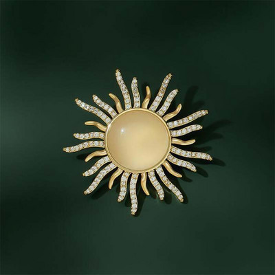 Modes Rhinestone Opāls Akmens Saules Piespraudes Piespraudes Sievietēm Meitenēm Eleganta Jauki Dzīvnieku Kristāla Korsāžas Piespraudes Apģērbi Rotaslietas Dāvana