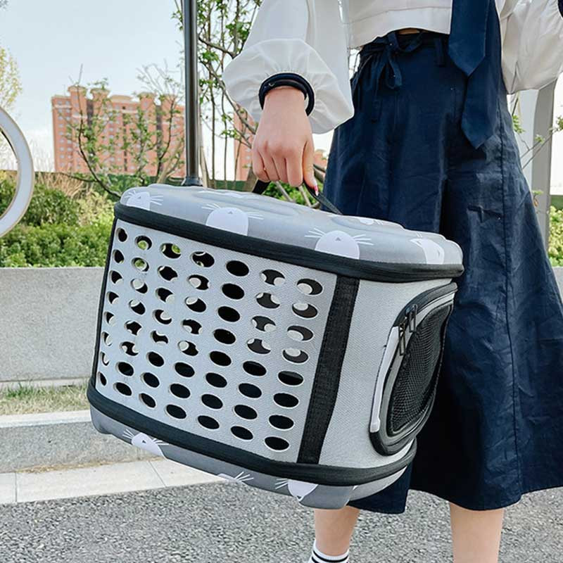 Mājdzīvnieku pārnēsātājs kaķim, mīksts pārvadātājs, salokāms, pārnēsājams mazs suņu soma Mājdzīvnieku ceļojumu soma kaķu transportēšanas soma kaķim āra plecu kaķa soma