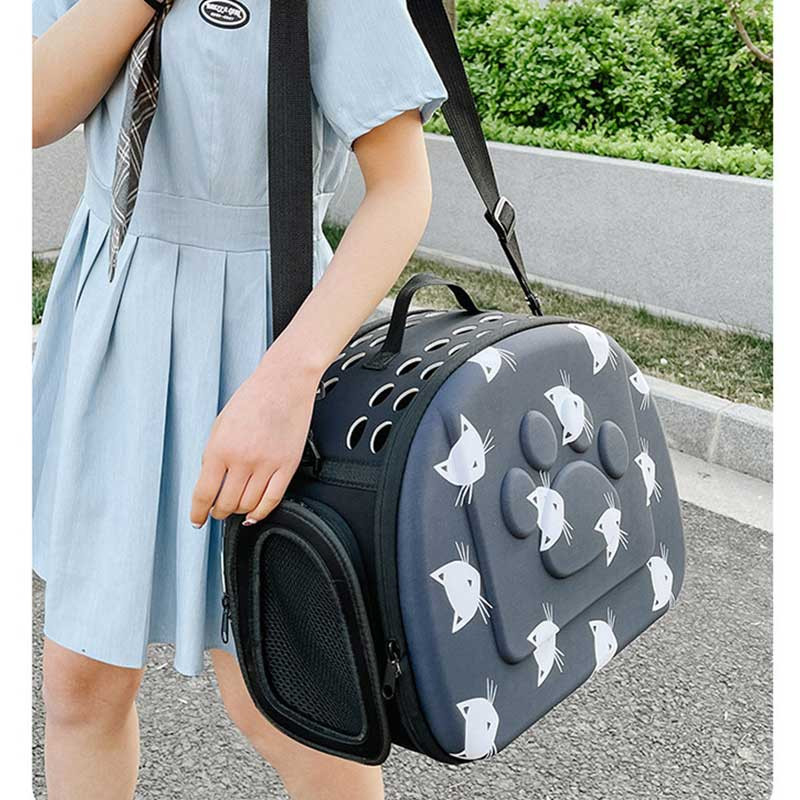 Mājdzīvnieku pārnēsātājs kaķim, mīksts pārvadātājs, salokāms, pārnēsājams mazs suņu soma Mājdzīvnieku ceļojumu soma kaķu transportēšanas soma kaķim āra plecu kaķa soma