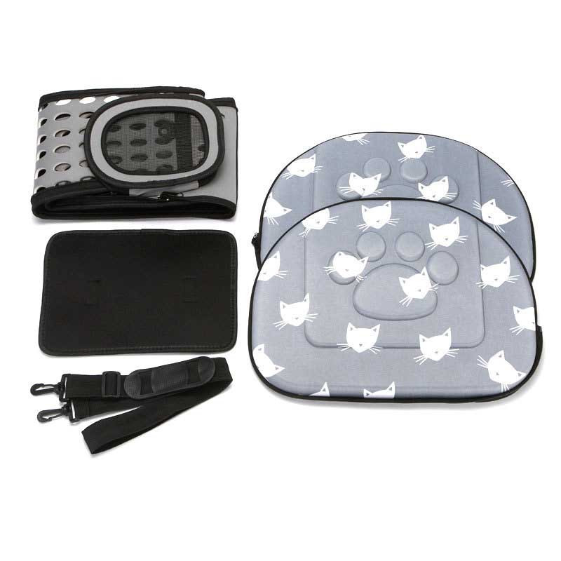 Mājdzīvnieku pārnēsātājs kaķim, mīksts pārvadātājs, salokāms, pārnēsājams mazs suņu soma Mājdzīvnieku ceļojumu soma kaķu transportēšanas soma kaķim āra plecu kaķa soma