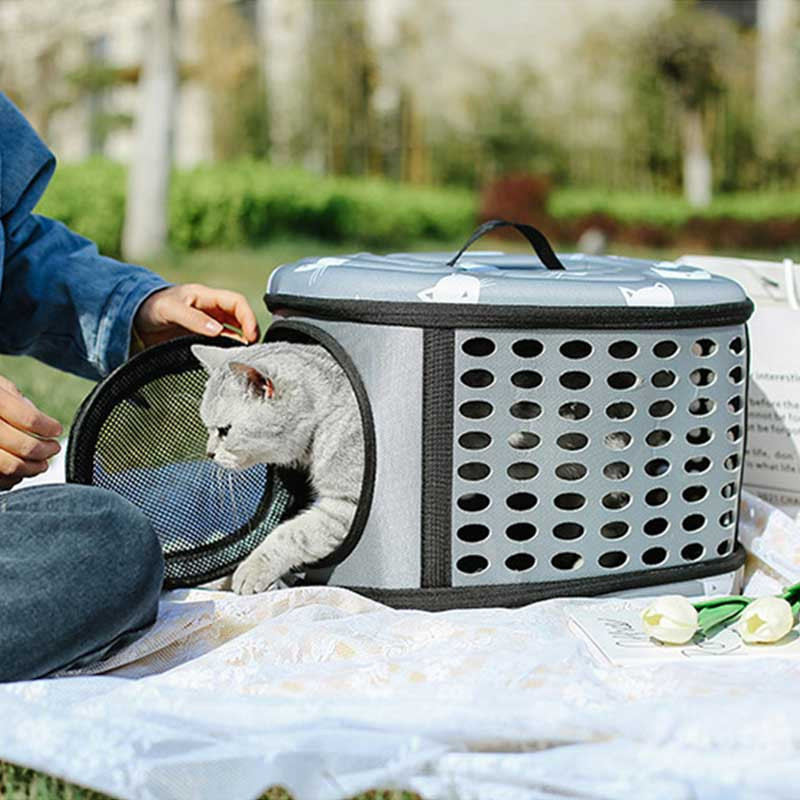 Mājdzīvnieku pārnēsātājs kaķim, mīksts pārvadātājs, salokāms, pārnēsājams mazs suņu soma Mājdzīvnieku ceļojumu soma kaķu transportēšanas soma kaķim āra plecu kaķa soma