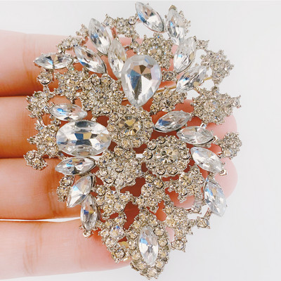 Modna osobnost, elegantni ružičasti broš s kristalnim cvijetom za žene, romantično vjenčanje, mladenka, djeveruša, nakit od kamenčića