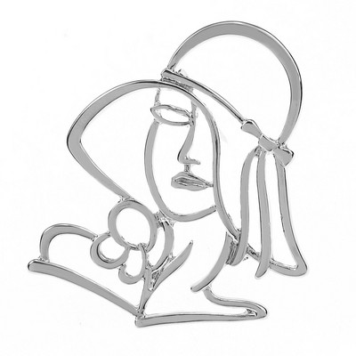 CINDY XIANG Novi izdubljeni broševi za prekrasne djevojke za žene Modni nakit od nehrđajućeg čelika, dvije boje, visoke kvalitete