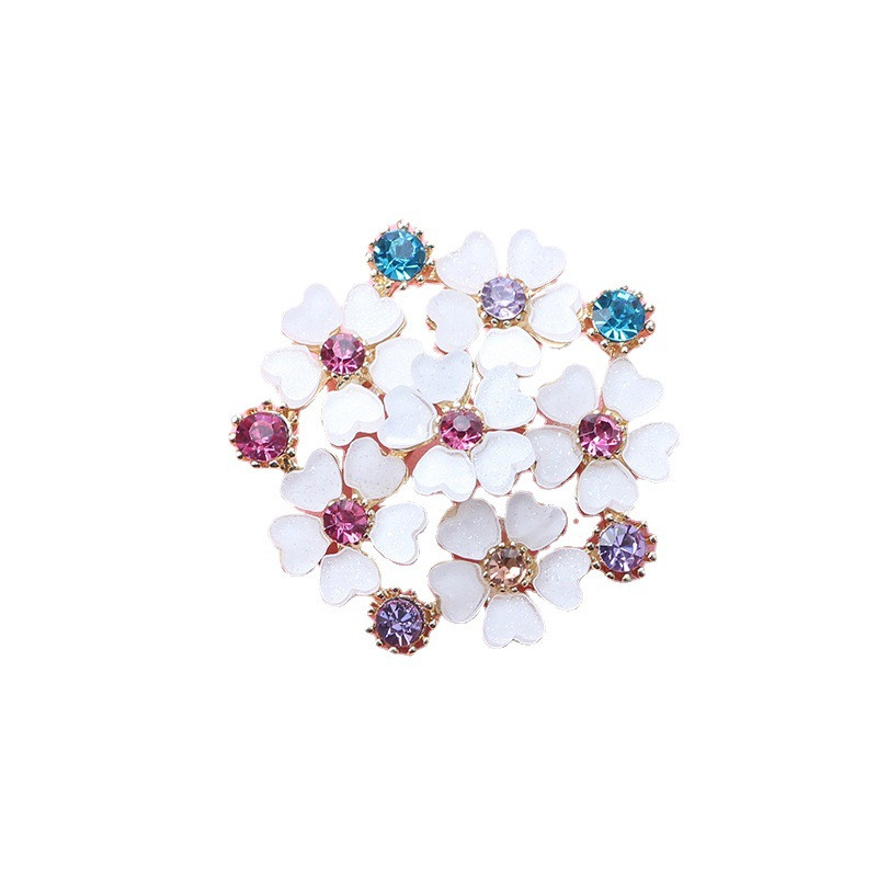 Elegantas baltas sveķu ziedu piespraudes Daudzkrāsu kalnu strēles ziedu piespraudes Sieviešu Kāzu rotaslietu aksesuāri drēbju piespraude