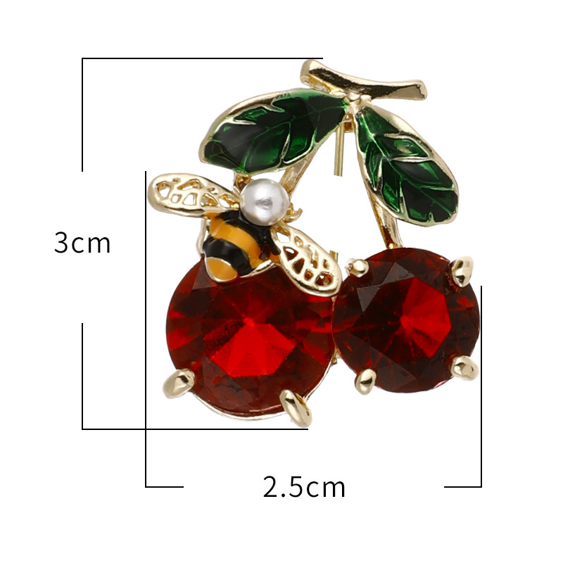 Easya 2022 Novi ženski luksuzni nakit Odjevni dodaci Kristalno crvena trešnja Broš Darovi za djeveruše Rođendanski darovi za djevojčice