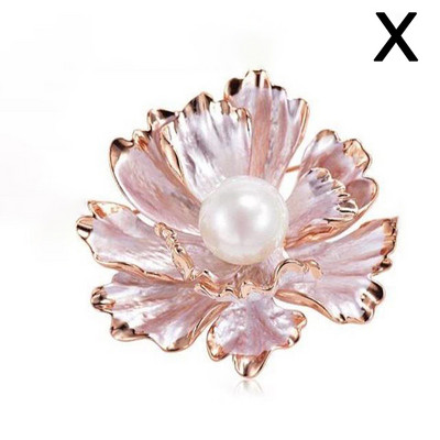 Ženski elegantni cvjetni dizajn Broševi Modna imitacija bisera Sjajni emajlirani metalni broš od vještačkih dijamanata Igle za odijelo za zabavu Dodaci