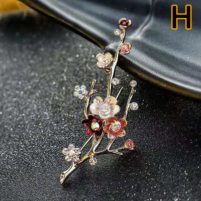 Ženski elegantni cvjetni dizajn Broševi Modna imitacija bisera Sjajni emajlirani metalni broš od vještačkih dijamanata Igle za odijelo za zabavu Dodaci