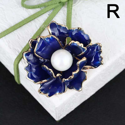 Ženski elegantni cvjetni dizajn Broševi Modna imitacija bisera Sjajni emajlirani metalni broš od vještačkih dijamanata Igle za odijelo za zabavu Dodaci
