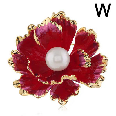 Ženski elegantni cvjetni dizajn Broševi Modna imitacija bisera Sjajni emajlirani metalni broš od vještačkih dijamanata Igle za odijelo za zabavu Dodaci