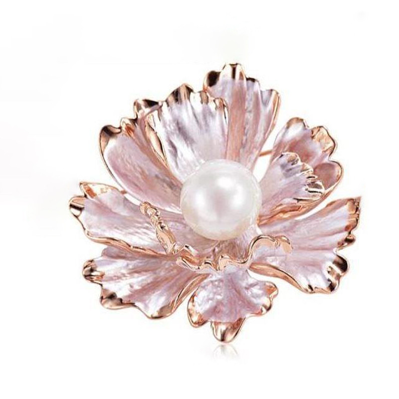 Ženski elegantni cvjetni dizajn Broševi Modna imitacija bisera Sjajni emajlirani metalni broš od vještačkih dijamanata Igle za odijelo za zabavu Dodaci
