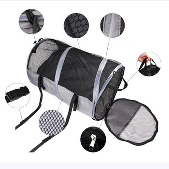 Чанта за столче за кола за домашни любимци Сгъваема палатка за задна седалка на кола Средна и голяма подложка за кучета Преносима дишаща водоустойчива лятна