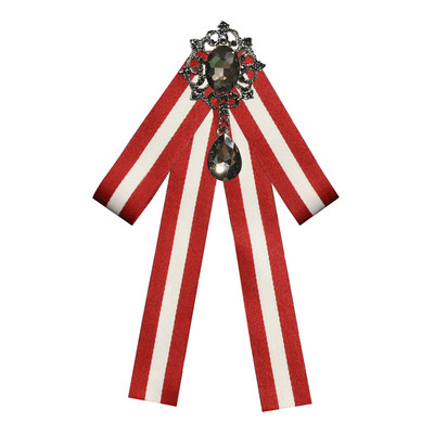 Visokokvalitetna retro crno-bijela prugasta tkanina Leptir mašna Broševi Trake Broševi Igle za revere i broševi Bedž Ženski dodaci