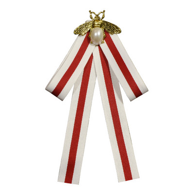 Visokokvalitetna retro crno-bijela prugasta tkanina Leptir mašna Broševi Trake Broševi Igle za revere i broševi Bedž Ženski dodaci