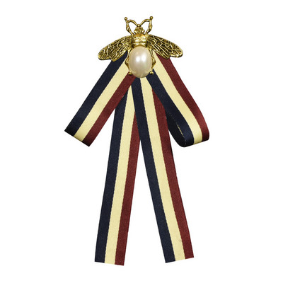 Visokokvalitetna retro crno-bijela prugasta tkanina Leptir mašna Broševi Trake Broševi Igle za revere i broševi Bedž Ženski dodaci