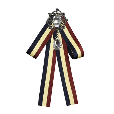 Visokokvalitetna retro crno-bijela prugasta tkanina Leptir mašna Broševi Trake Broševi Igle za revere i broševi Bedž Ženski dodaci