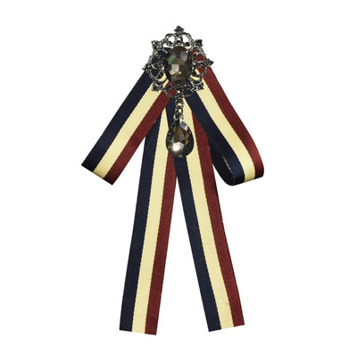 Visokokvalitetna retro crno-bijela prugasta tkanina Leptir mašna Broševi Trake Broševi Igle za revere i broševi Bedž Ženski dodaci