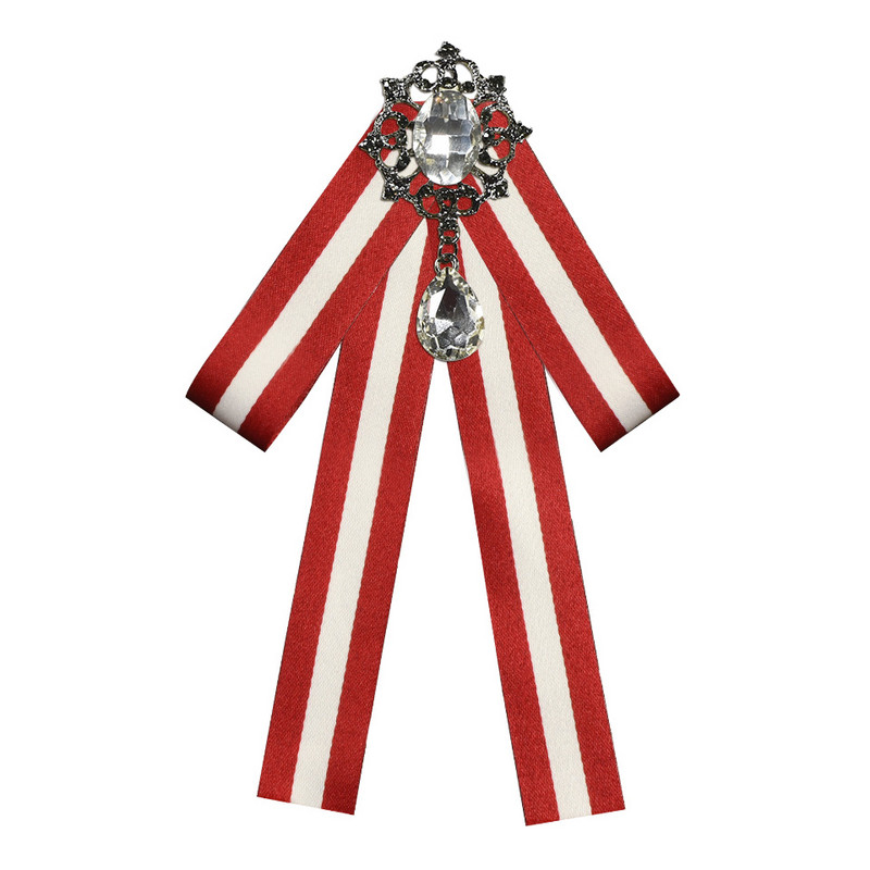 Visokokvalitetna retro crno-bijela prugasta tkanina Leptir mašna Broševi Trake Broševi Igle za revere i broševi Bedž Ženski dodaci