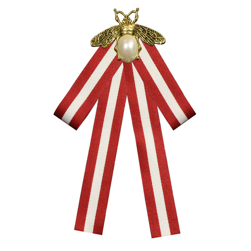 Visokokvalitetna retro crno-bijela prugasta tkanina Leptir mašna Broševi Trake Broševi Igle za revere i broševi Bedž Ženski dodaci