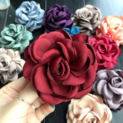 Korejska visokokvalitetna tkanina, kamelija, broševi s dvostrukom namjenom u obliku velikog cvijeta, odijelo, ovratnik, broš, igla, rever za ženske dodatke