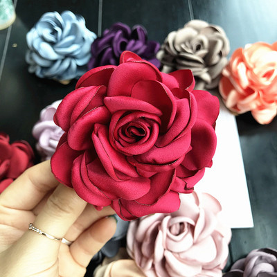 Korejska visokokvalitetna tkanina, kamelija, broševi s dvostrukom namjenom u obliku velikog cvijeta, odijelo, ovratnik, broš, igla, rever za ženske dodatke