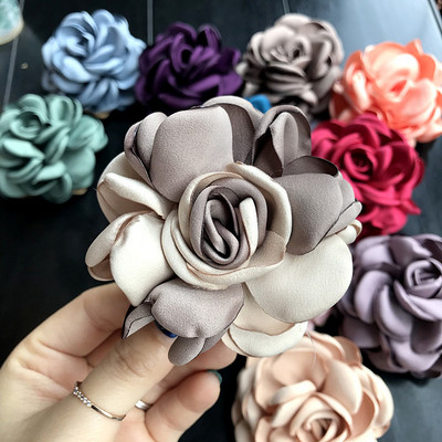 Korejska visokokvalitetna tkanina, kamelija, broševi s dvostrukom namjenom u obliku velikog cvijeta, odijelo, ovratnik, broš, igla, rever za ženske dodatke