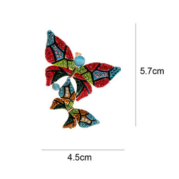 CINDY XIANG 2 Διαθέσιμα χρώματα Καρφίτσες με καρφίτσα με πεταλούδα στρας για γυναίκες Όμορφο χειμερινό σχέδιο μόδας δώρο εντόμων