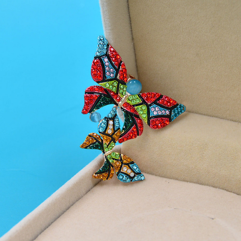 CINDY XIANG ir pieejamas 2 krāsu kalnu strēles tauriņu piespraudes saktas sievietēm Skaists ziemas dizains modes kukaiņu dāvana