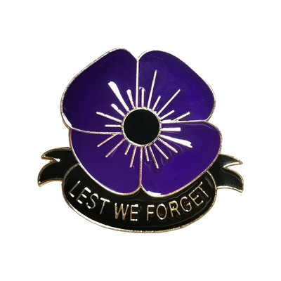 RSHCZY Crveni i ljubičasti broševi s makom za žene Vintage emajlirane igle za ruksake Šešir Torba Nakit Poklon Kopča za šal