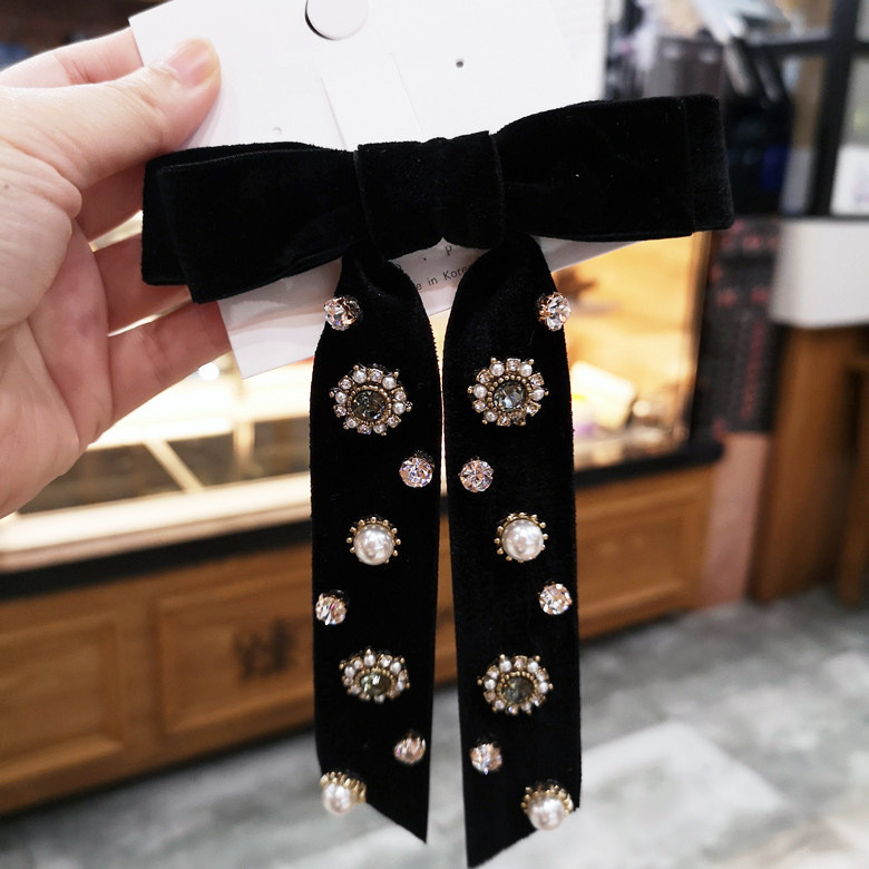 Korejski baršun leptir mašna broš tkanina igle za revere s dijamantima ovratnik košulje luksuzni nakit broševi za žene dodaci