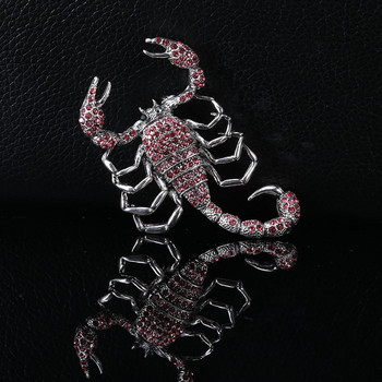 Νέο Crystal Animal Scorpion καρφίτσα Μεταλλικές καρφίτσες με έντομο πέτο Μόδα Κοστούμι Κορσάζ Γυναικεία και Ανδρικά Αξεσουάρ Ρούχων Κοσμήματα