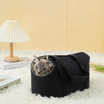 CAWAYI KENNEL Топла чанта за носене на домашни любимци Дънкова чанта за носене Раница Дамска чанта Пътна чанта за малка котка Куче Плюшено легло Кученце Стоки за домашни любимци
