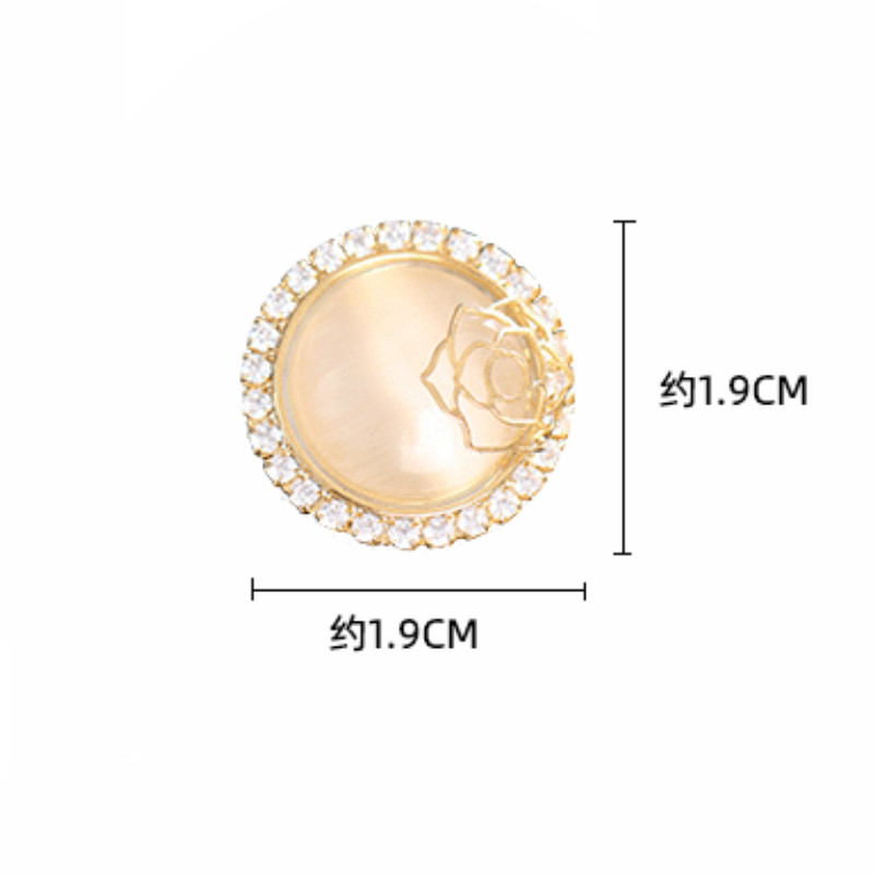 Vrhunski šuplji broš s cvijetom ruže Opalni kristalni magnetski broševi Bez igle Šal Džemper Koržaž Fiksni dodaci za odjeću