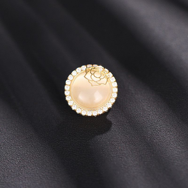 Vrhunski šuplji broš s cvijetom ruže Opalni kristalni magnetski broševi Bez igle Šal Džemper Koržaž Fiksni dodaci za odjeću