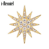 Augstas kvalitātes vintage luksusa Rhinestone Starburst zvaigžņu piespraudes un piespraudes spīdīgi kristāla Viktorijas laikmeta atloka piespraudes sieviešu pušķu rotaslietas