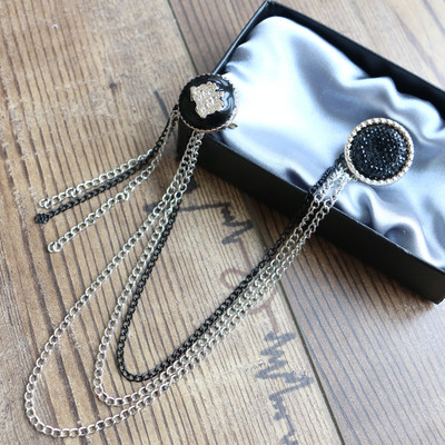 Posebna ponuda Vremenski ograničeni trendi broševi broševi europska muška odijela broš igla lanac s kićankama malo odijelo za i