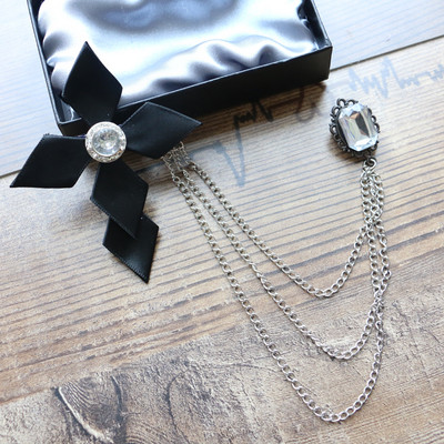 Posebna ponuda Vremenski ograničeni trendi broševi broševi europska muška odijela broš igla lanac s kićankama malo odijelo za i