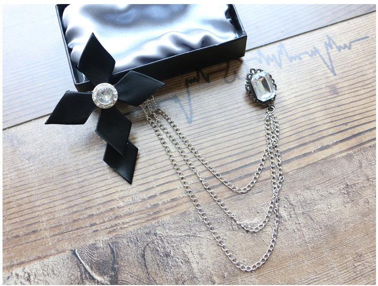 Posebna ponuda Vremenski ograničeni trendi broševi broševi europska muška odijela broš igla lanac s kićankama malo odijelo za i