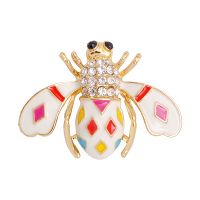 2011. Novi broš kukac pčela Emajl Pin Pearl Rhinestone Crystal Corsage Cardigan Kaput Ovratnik Broševi za žene Muški nakit