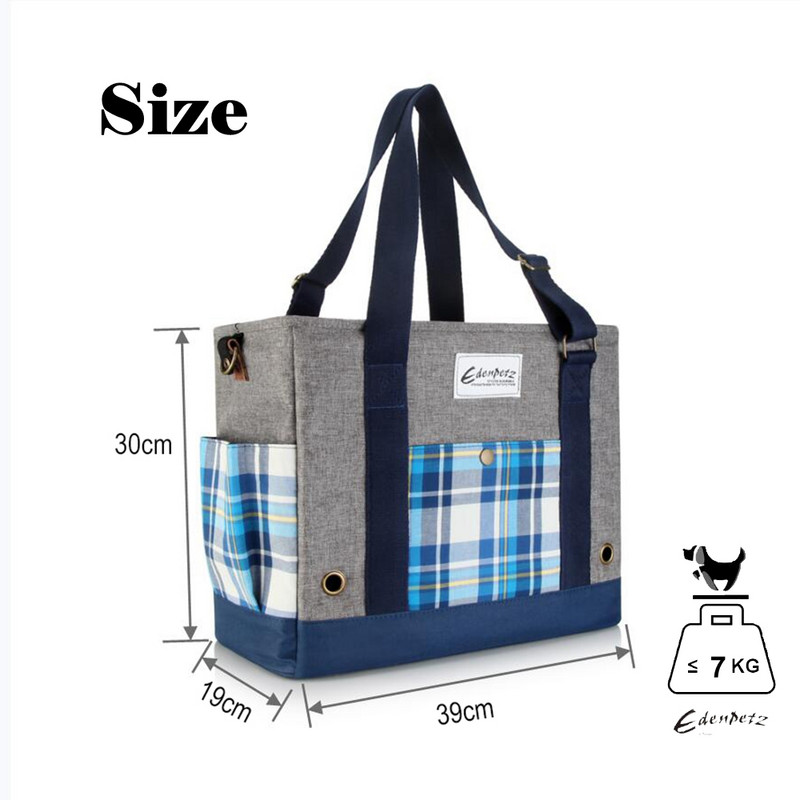 EDENPETZ Pet Carrier Udobna prozračna ručna torba Vodootporna podstava Putna torba na rame za mačke pse