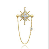 Vrhunski kristalni zvjezdani broš igle Korejski lanac s resicama, ovratnik, ženski pulover, odijelo, značka, koržažni broševi za ženske dodatke