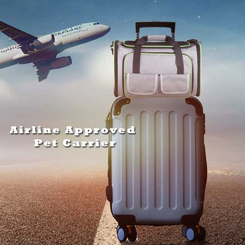 Εγκεκριμένες εταιρείες μεταφοράς σκύλων από την Cenkinfo Airline Πτυσσόμενες τσάντες για σκύλους Πτυσσόμενες τσάντες γάτας που αερίζονται Επεκτάσιμες μεταφορείς για κατοικίδια