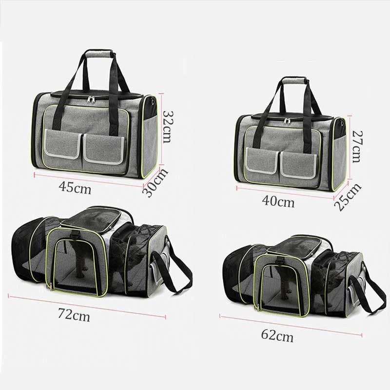 Nosilice za pse odobrene od Cenkinfo Zrakoplovne tvrtke Mekana nosiljka za mačke Sklopiva torba za pse Proširljive ventilacijske transportne nosiljke za kućne ljubimce