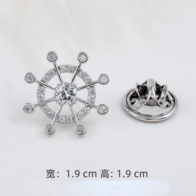Korean Fashion Cross Star Piespraude Cirkons Kristāls Atloks Piespraudes Uzvalki Krekls Korsāža Žetons Piespraudes Greznas rotaslietas Aksesuāri