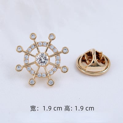 Korean Fashion Cross Star Piespraude Cirkons Kristāls Atloks Piespraudes Uzvalki Krekls Korsāža Žetons Piespraudes Greznas rotaslietas Aksesuāri