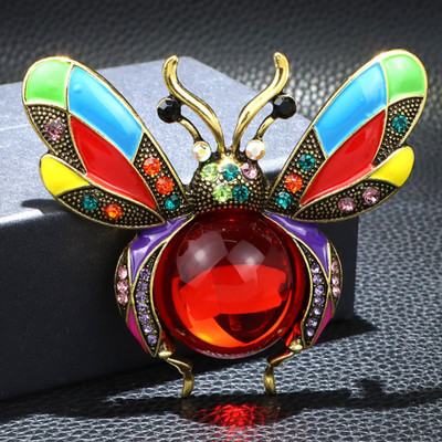 Starinski broševi s pčelama od vještačkih dijamanata za žene Emajl Insekti Insekti Reveri Odijelo Kaput Korsaž Luksuzni nakit Bedž Dodaci